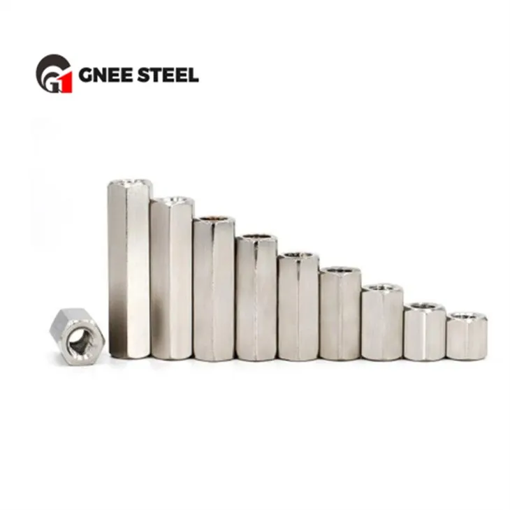 Écrous d'accouplement hexagonaux longs SS316
